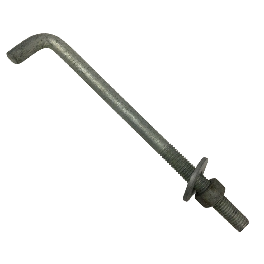PERNO DE ANCLAJE EN L GALVANIZADO EN CALIENTE 5/8 PULGADAS-11 x 10 PULGADAS ROSCA ESTANDAR