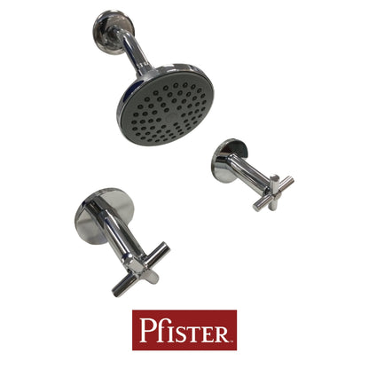 LLAVE PARA DUCHA DE 2 MANIJAS CRUZ ACABADO CROMADO 807-CSCC PRICE PFISTER