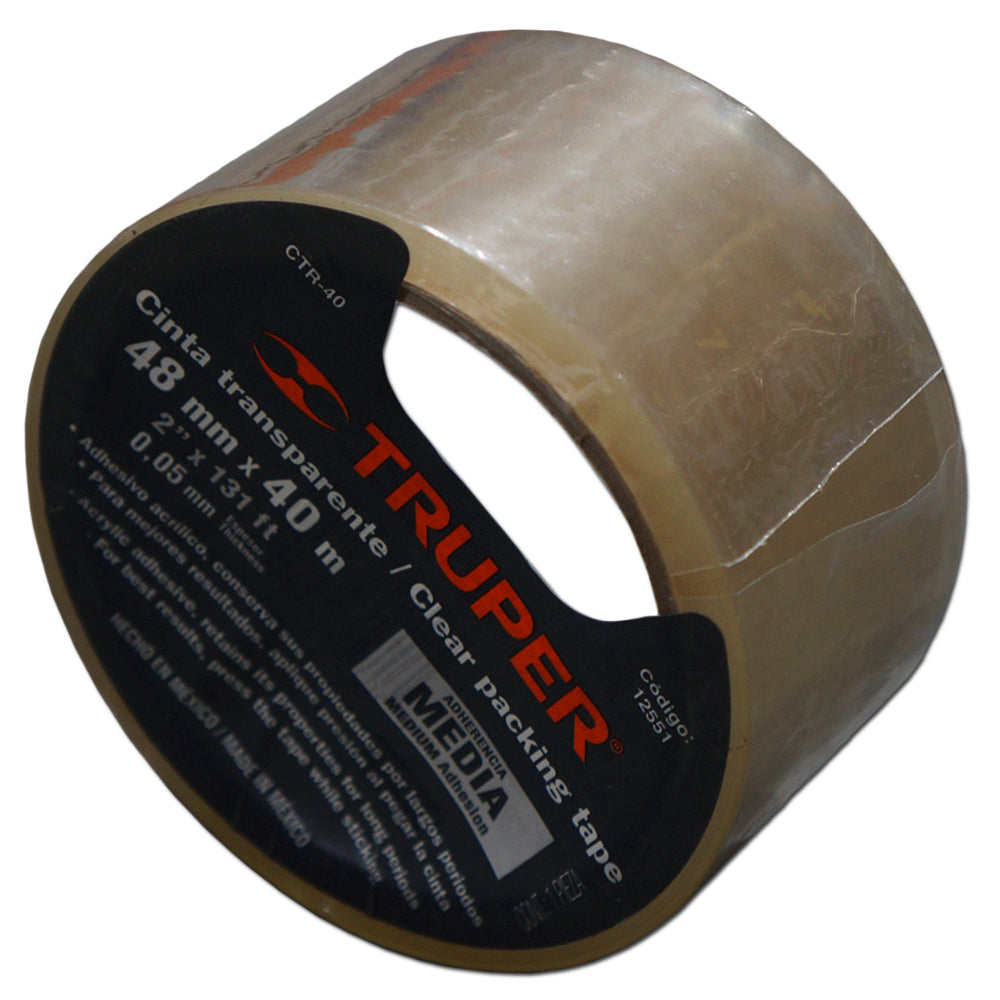 CINTA DE EMPAQUE ADHESIVA TRANSPARENTE TRUPER
