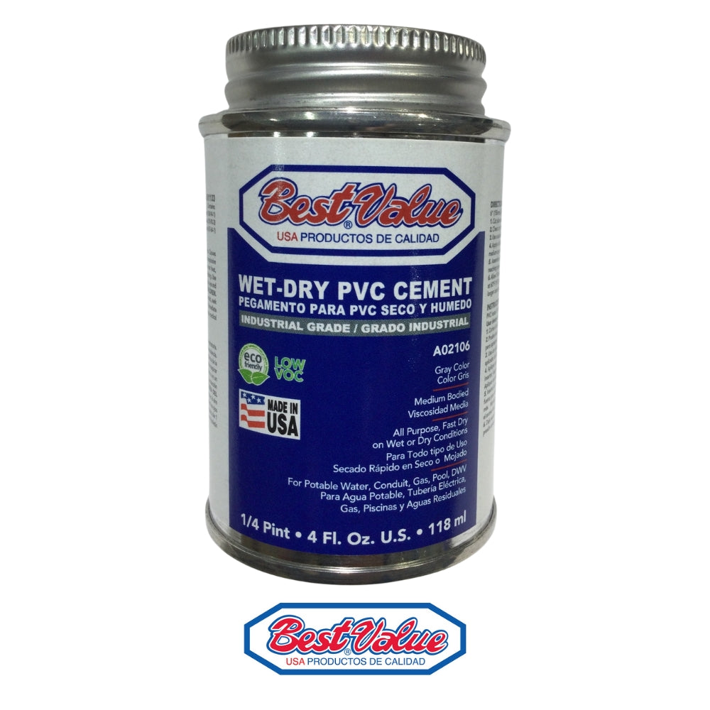 PEGAMENTO PARA PVC 1/4 DE PINTA 118 ML