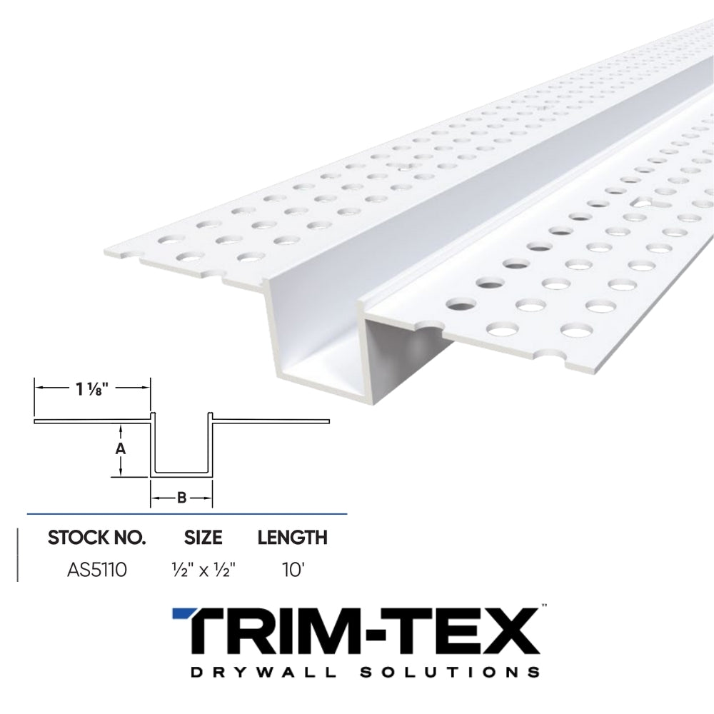 PERFIL VINIL REVEAL 1/2" x 1/2" X 10P AS5110 TRIMTEX