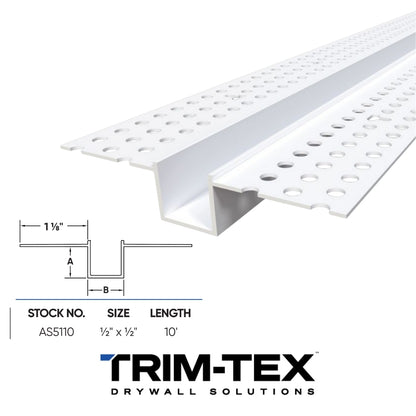 PERFIL VINIL REVEAL 1/2" x 1/2" X 10P AS5110 TRIMTEX