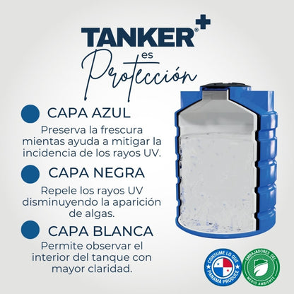 TANQUE DE RESERVA DE AGUA 3 CAPAS 198 GALONES ( 750 LITROS)