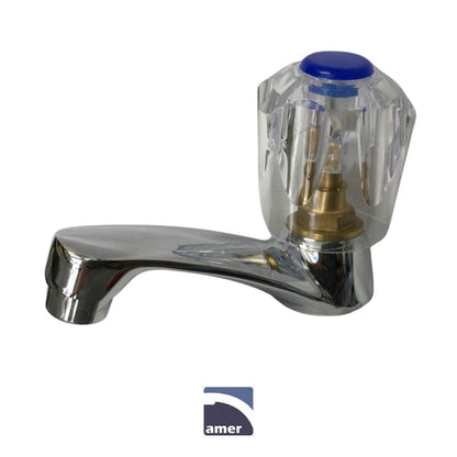 LLAVE PARA LAVAMANOS SENCILLA METAL /ACRILICO AMER