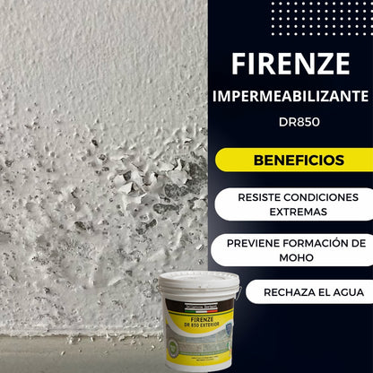 IMPERMEABILIZANTE FACHADAS SELLADO DE GRIETAS Y FISURAS DELLAROCCA DR850 5 GALONES