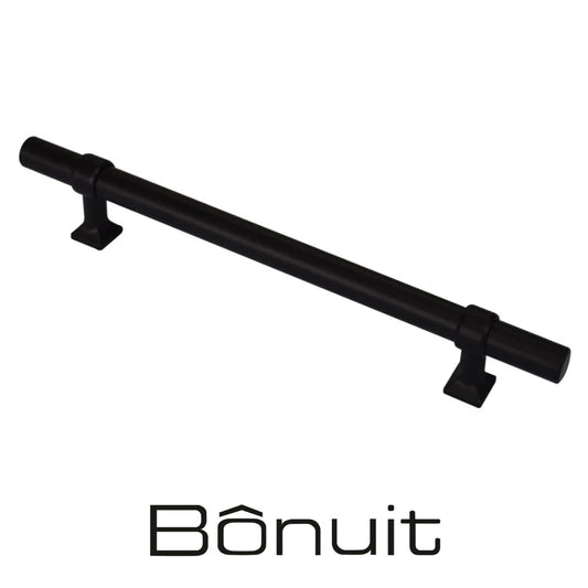 TIRADOR INOX 026 CIL HUECA CC 192 MM NEGRA