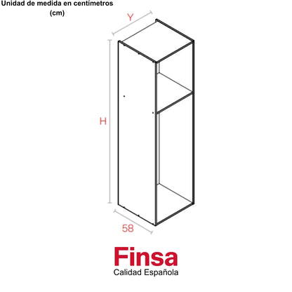 MODULO COLUMNA DESPENSA MAX 2200 x 400 x 580 BLANCO POLAR RH