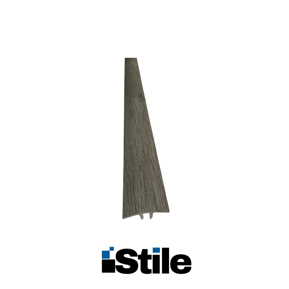 MOLDURA T PARA PISO LAMINADO PVC-SPC3001 ROBLE GRIS 2400X35X7MM