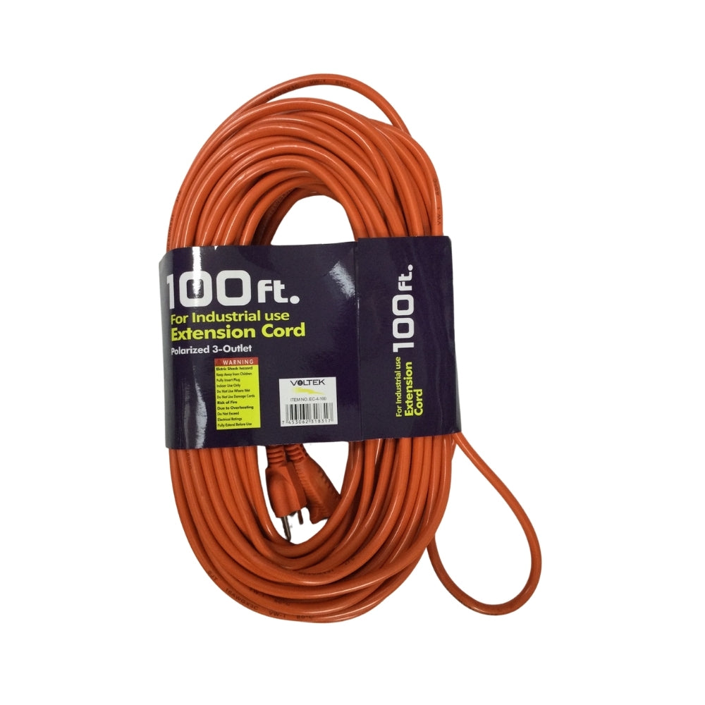 EXTENSION ELECTRICA HEAVY DUTY 100' 3X16 NARANJA