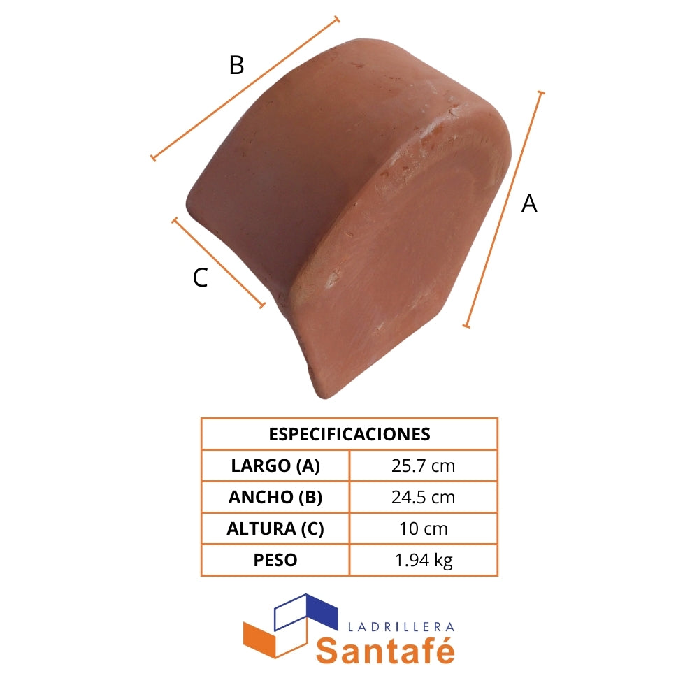 REMATE CUMBRERA NATURAL TERRACOTA SANTAFE 00000154