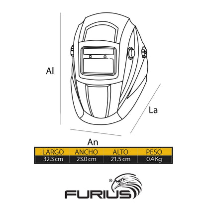 MASCARA DE SOLDAR FOTOSENSIBLE FURIUS FENIX 230