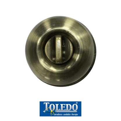 CERRADURA DE POMO AVILA BOTON BRONCE ANTIGUO TOLEDO