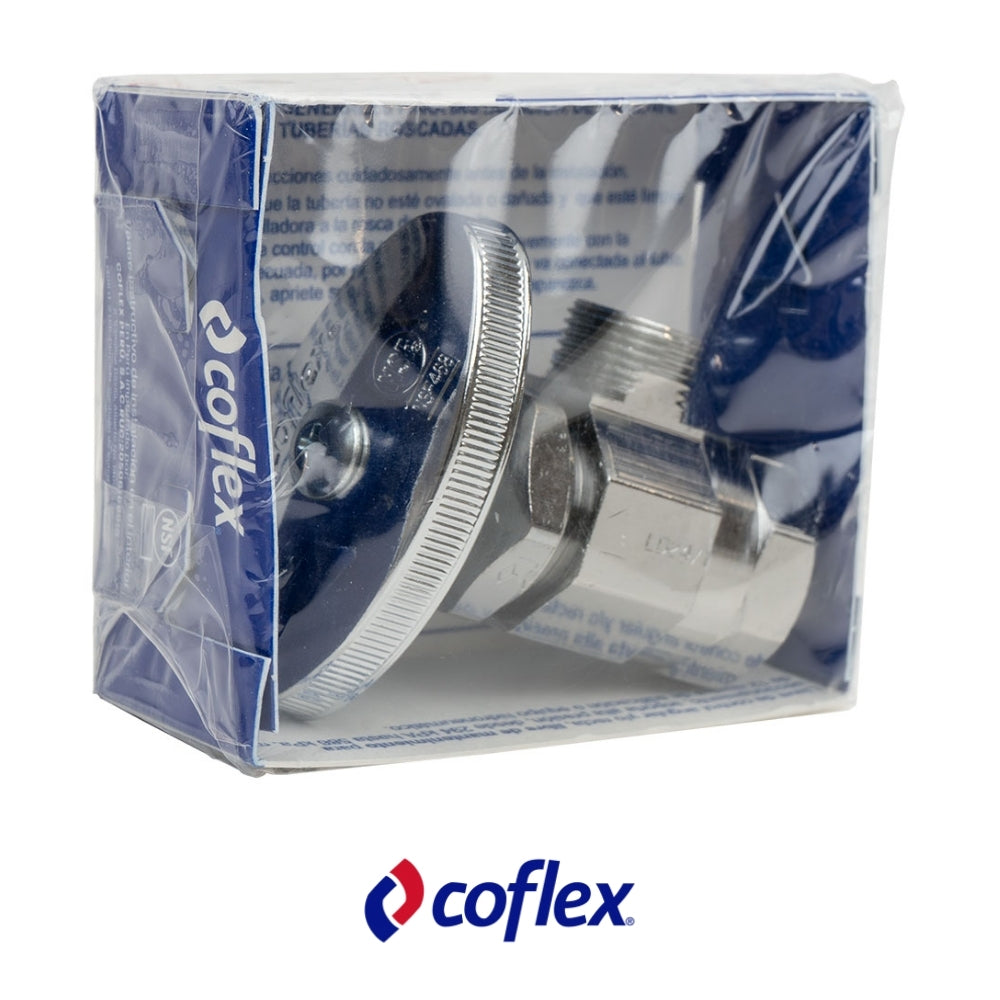 LLAVE DE ANGULO SENCILLA 1/2 X 3/8 COFLEX