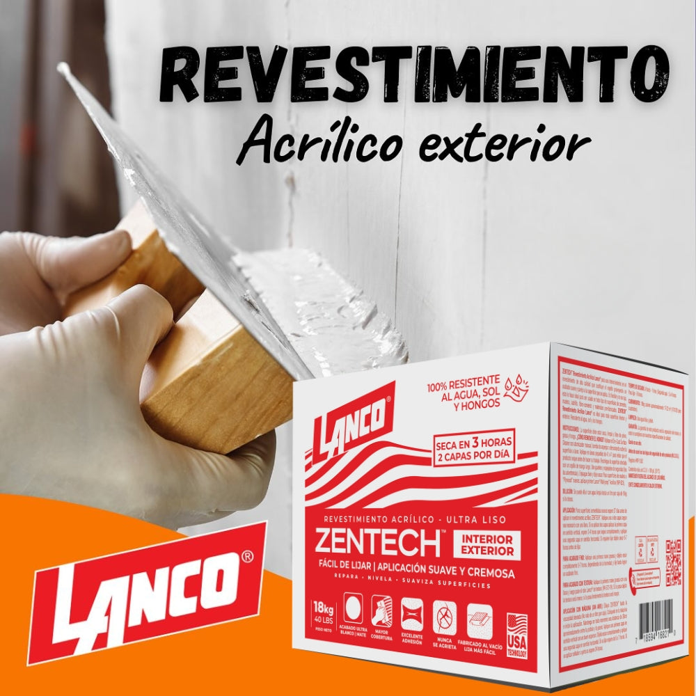 REVESTIMIENTO LISO EXTERIOR 18 KILOGRAMOS RA168-20 LANCO