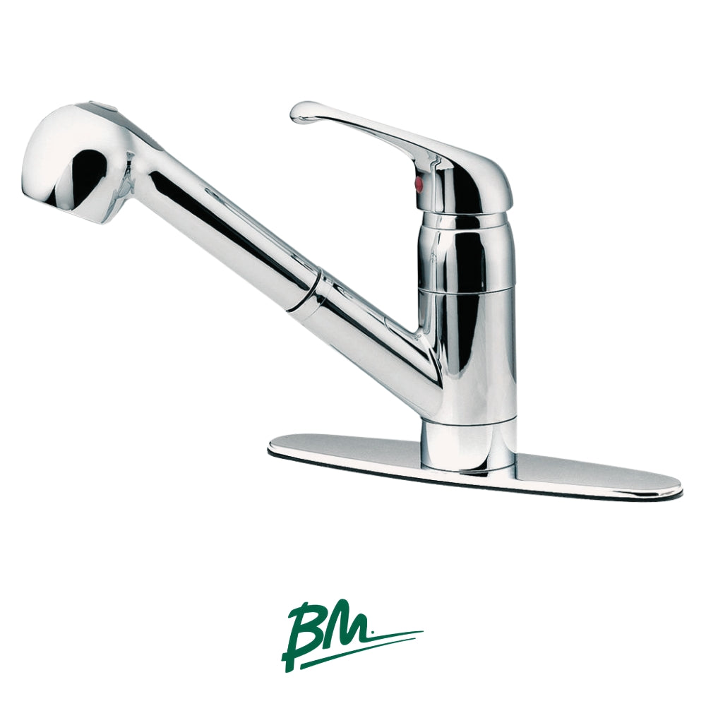 LAVE DE FREGADERO MONOMANDO MANGUERA EXTRAIBLE ACABADO CROMO BM825-0201