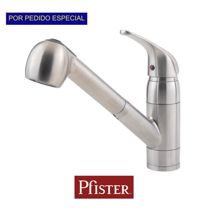 LLAVE FREGADOR MONOMANDO PULL OUT SATIN NICKEL G13310SS PF