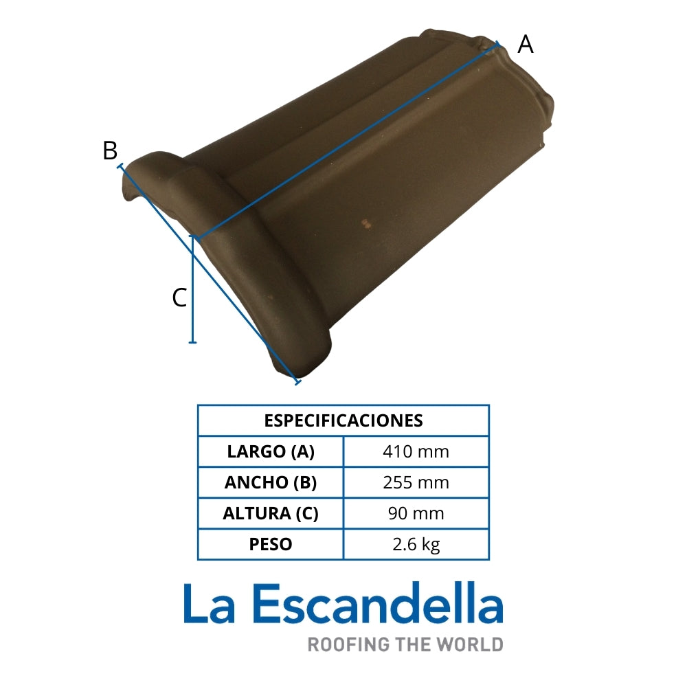 CUMBRERA TEJA ARCILLA MARRON ESCANDELLA (Q01MP)