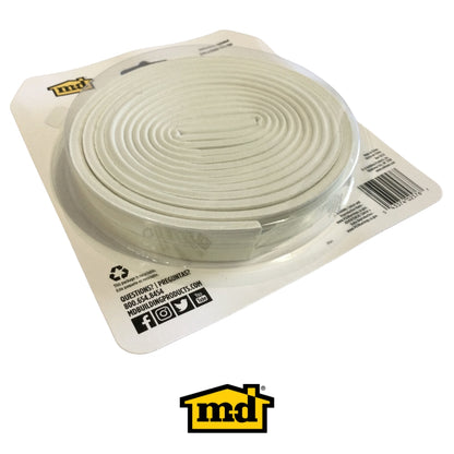 SELLO PERIMETRAL PARA PUERTAS Y VENTANAS 7/32 PULG X 3/8 PULG X 17 PIES BLANCO