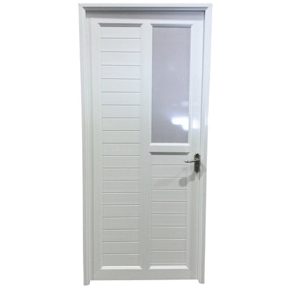 PUERTAS UPVC 3X7 CON MARCO 75MM BLANCO IZQUIERDA PG04 CON BISAGRAS Y CERRADURA
