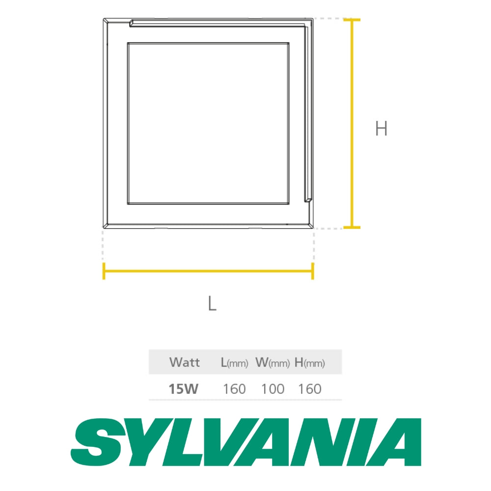 LED ASTRO CUADRADO 15W SYLVANIA