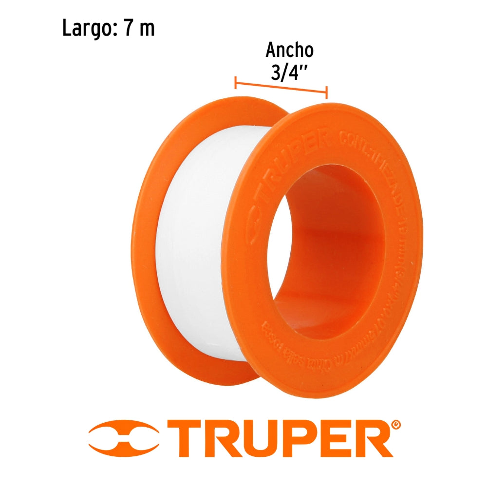 CINTA DE TEFLON 3/4 PULGADAS X 7m CTF-3/4 TRUPER