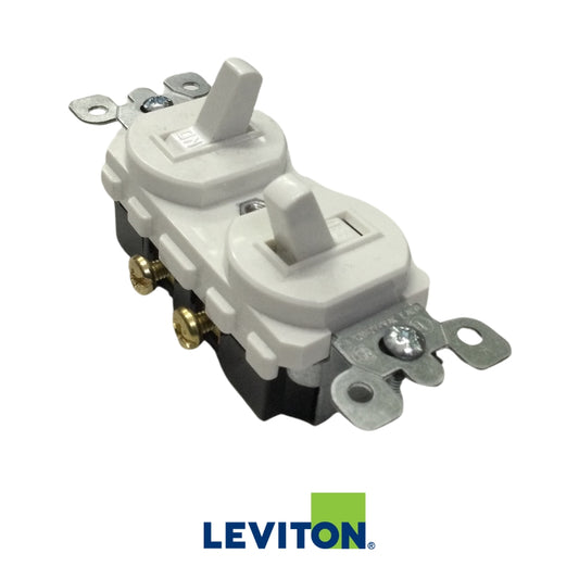 INTERRUPTOR DOBLE BLANCO 15A/120V LEVITON