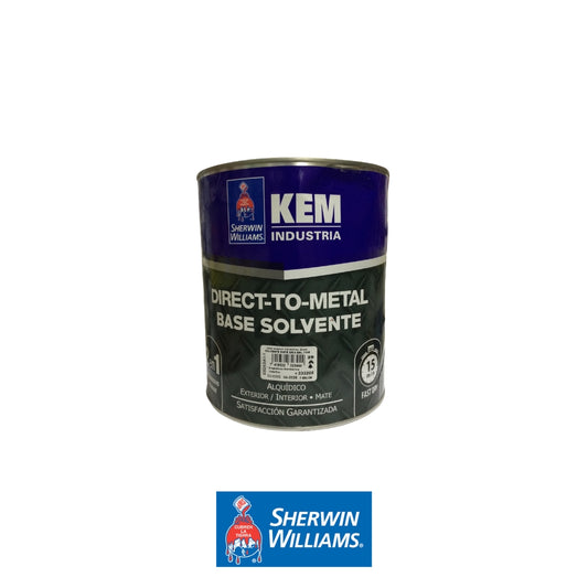PINTURA KEM DIRECT-TO-METAL BASE SOLVENTE MATE GRIS RAL 7046 GL E62ASA1-1 SHERWIN WILLIAMS