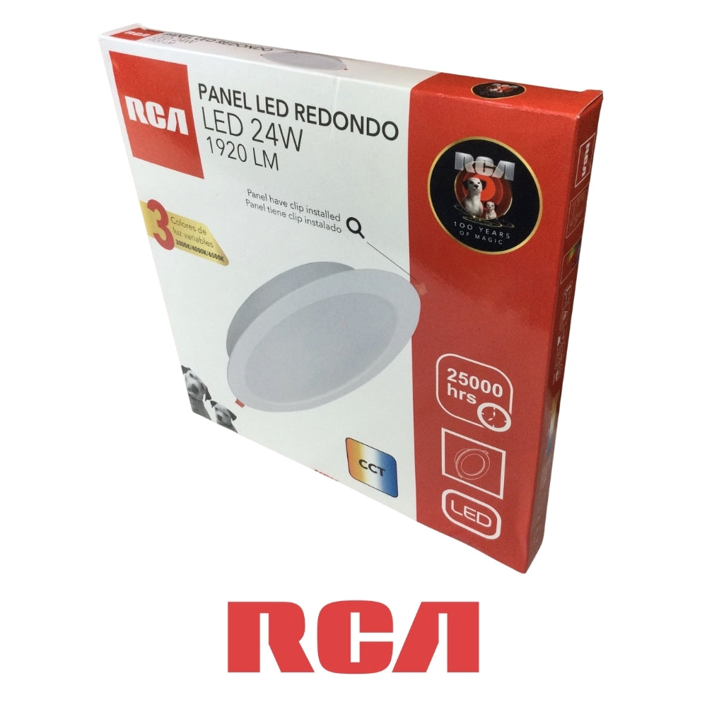PANEL LED REDONDO EMPOTRABLE CCT 24W 1920LM 3000K/4000K/6500K 85-277V