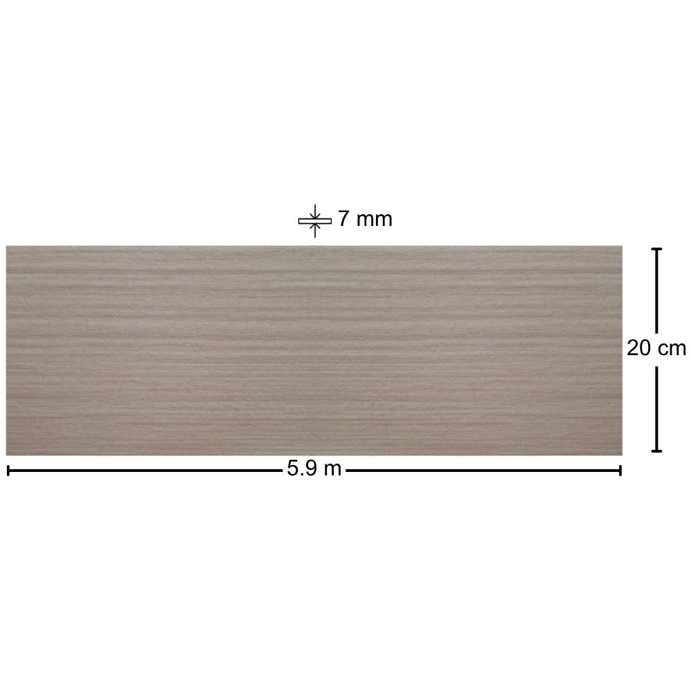 CIELO RASO DE PVC ROBLE SEDA CLARO 7MM X 20CM X 5.9M YS20-15