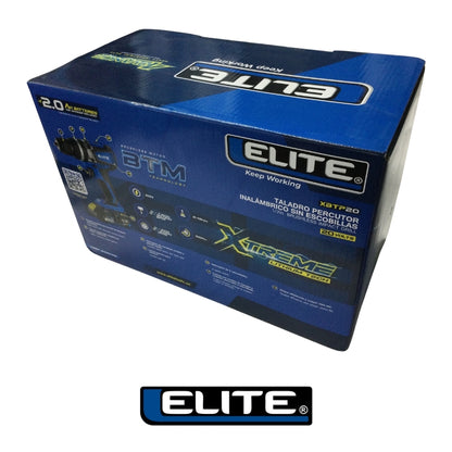 TALADRO PERCUTOR INALAMBRICO SIN ESCOBILLAS 1/2 IN 20V 55NM  2 BATERIAS 2AH 20V ELITE