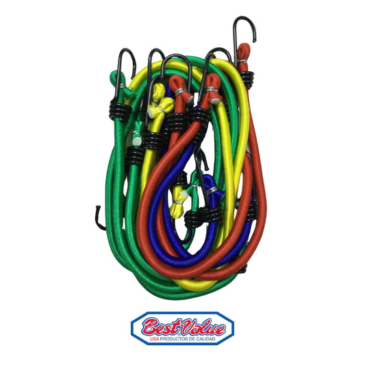 JUEGO CORDON ELASTICO SURTIDO 8 PIEZAS BEST VALUE