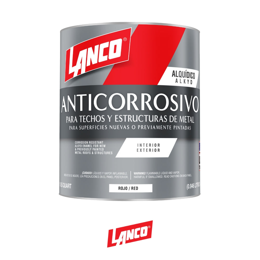 PINTURA ANTICORROSIVO ROJO 1/4 VA1453-5 LANCO