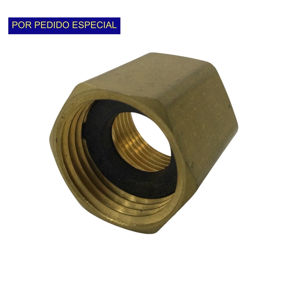 CONECTOR HEMBRA DOBLE 3/4 PULGADAS NPT X 3/4 PULGADAS NH LATON