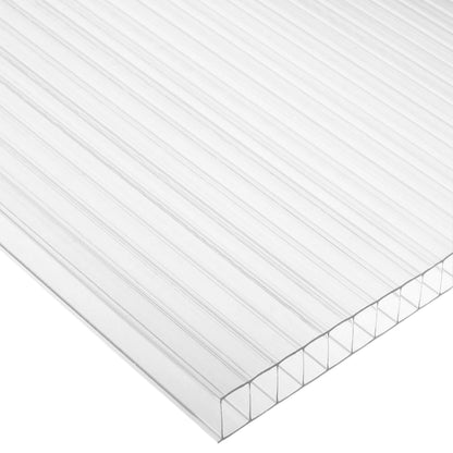 LAMINA DE POLICARBONATO ALVEOLAR 4 PIES X 12 PIES X 10MM TRANSPARENTE OR