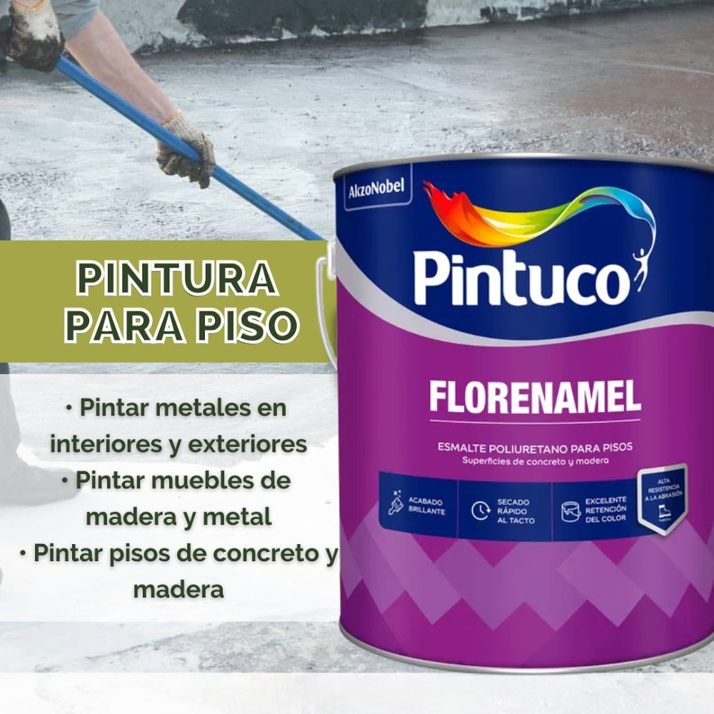 PINTURA ESMALTE PINTULUX FLORENAMEL HARBOR GRAY 1893 GL PINTUCO