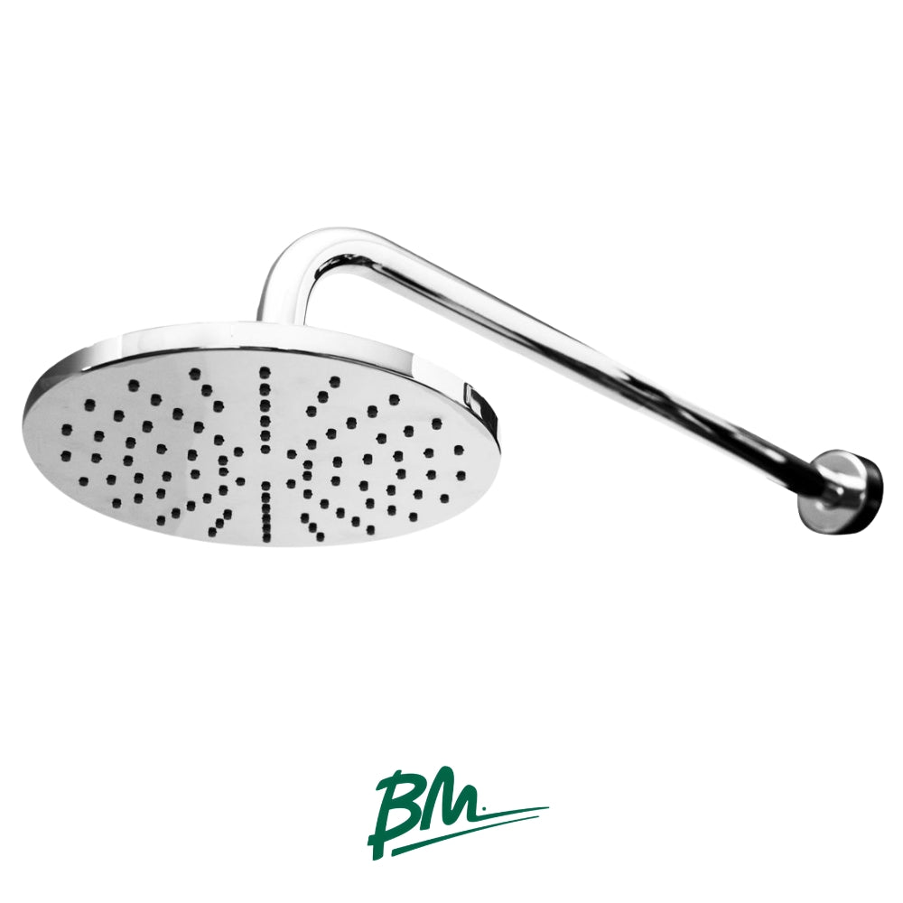 REGADERA CON TUBO Y ROSETA DE 8 PULGADAS CROMO IDEAL BM-9011