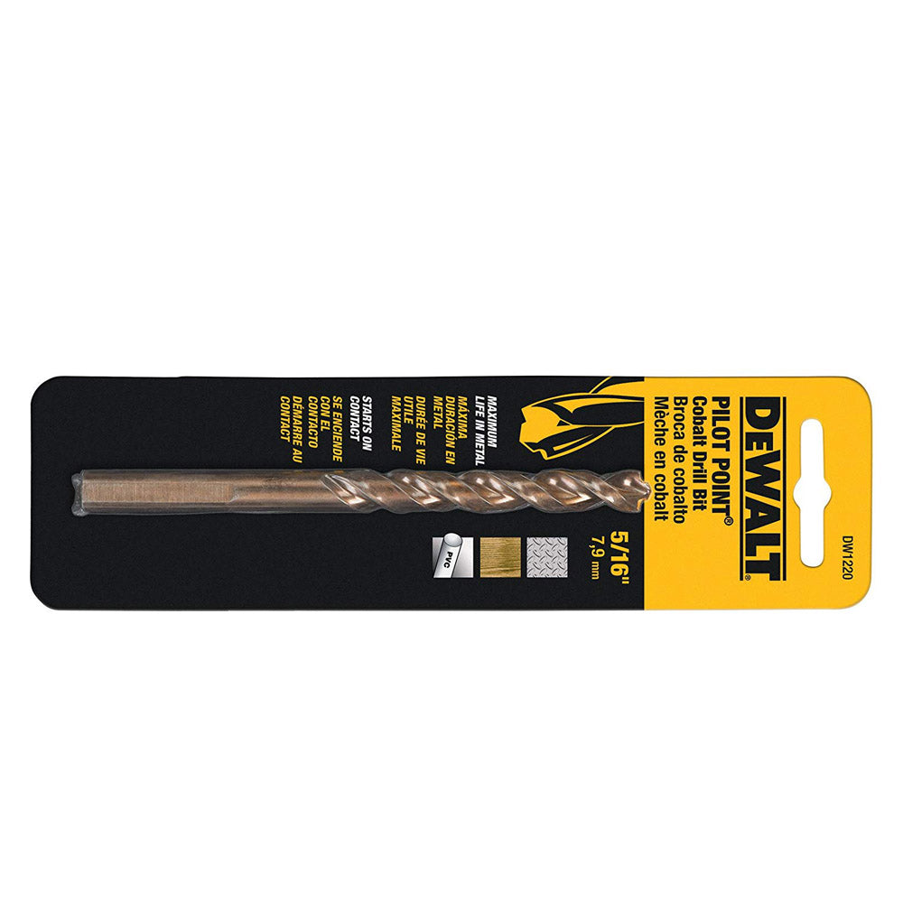 BROCA DE COBALTO PILOT POINT 5/16 PULGADAS DW1220 Z DEWALT
