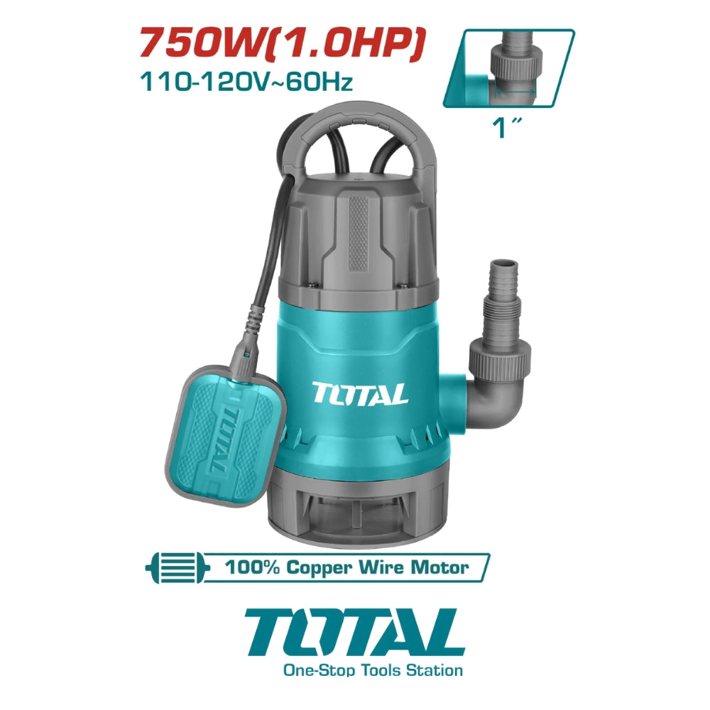 BOMBA SUMERGIBLE PARA AGUA SUCIA 1HP TOTAL UTWP87506