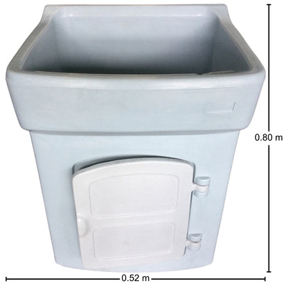 TINA DE LAVAR PLASTICA LAVAFACIL MEDIANA GRIS
