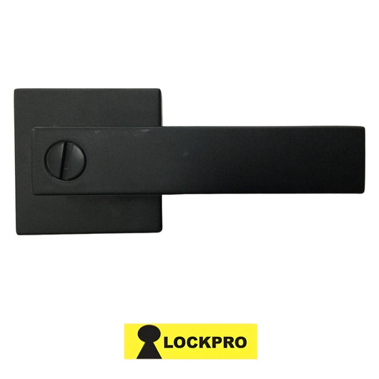 CERRADURA DE MANIJA DE BAÑO NEGRO MATE 9807 LOCKPRO