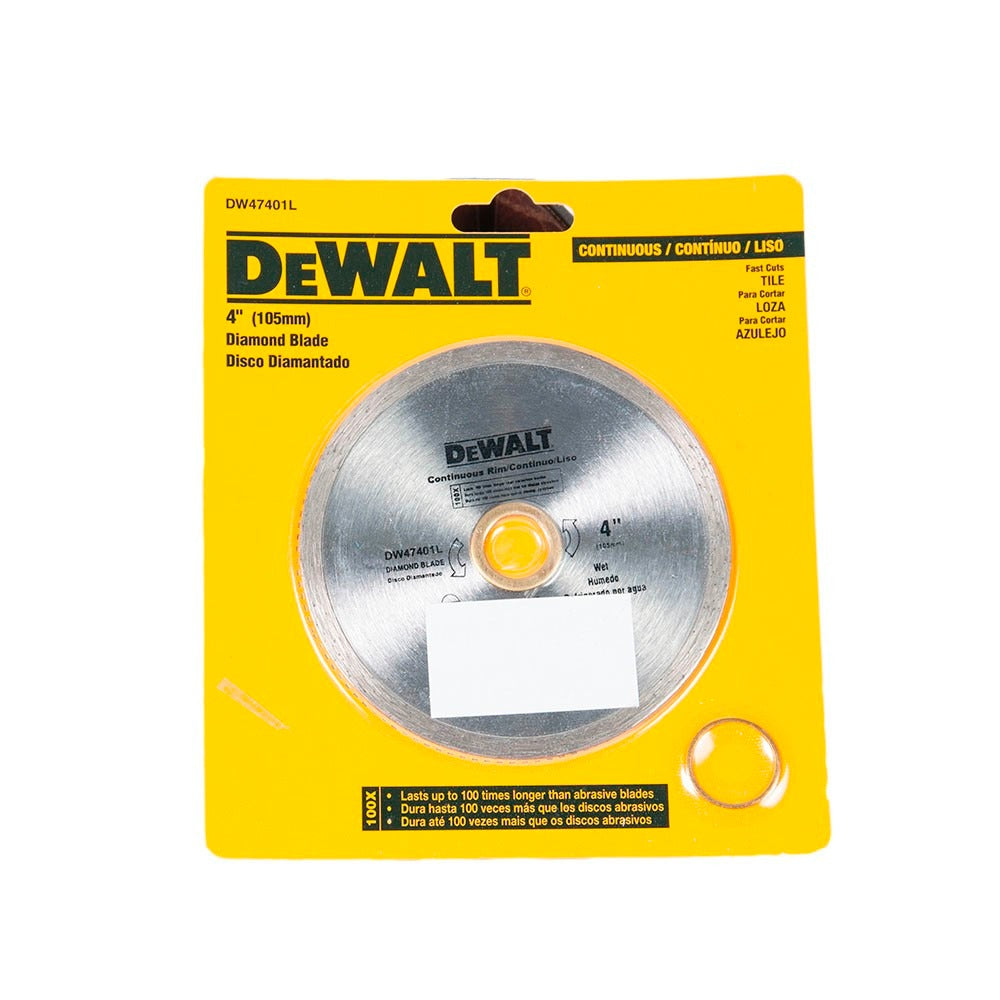 DISCO DIAMANTE 4 PULGADAS  CORTE MOJADO DW47401L DEWALT