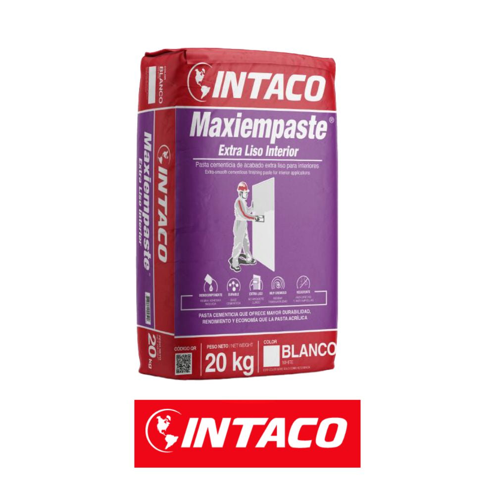 MAXIEMPASTE EXTRA LISO INTERIOR 20KGS COLOR BLANCO