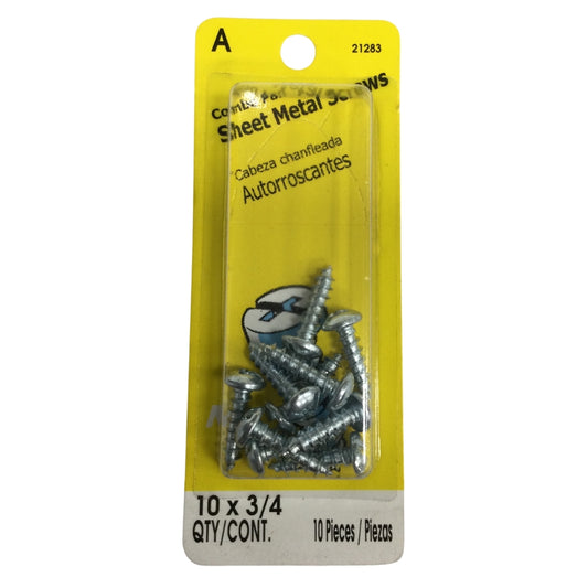 TORNILLO PARA LAMINA COMBO PAN HEAD ZINCADO #10 x 3/4 PULGADAS