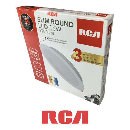 PANEL LED REDONDO EMPOTRABLE CCT 15W 1200LM 3000K/4000K/6500K 85-277V 210*190*29MM RCA (RLRL15CCT)