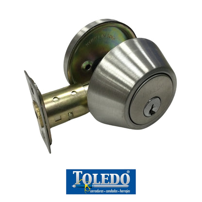 CERRADURA TOLEDO COMBO MALAGA LLAVE / MARIPOSA ACERO INOXIDABLE