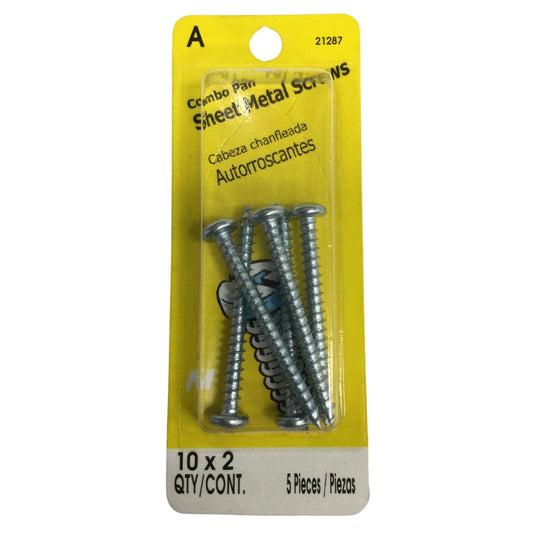 TORNILLO PARA LAMINA COMBO PAN HEAD ZINCADO #10 x 2 PULGADAS