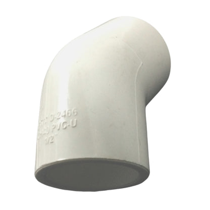 CODO 45° PVC 38MM-1-1/2 PULGADAS PRESION SCH-40 C/C