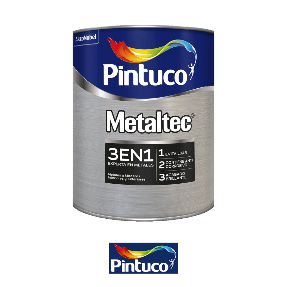 PINTURA METALTEC 3 EN 1 BASE INTERMEDIA 185 1/4 GL PINTUCO