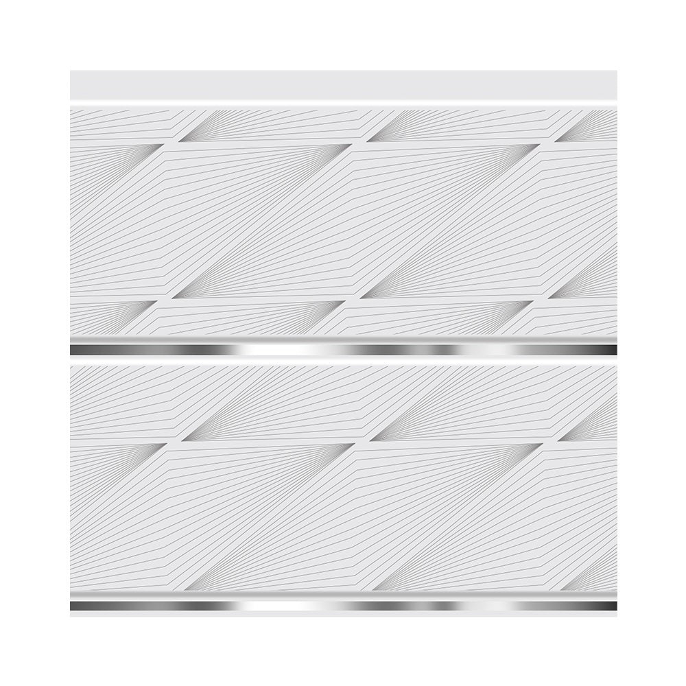CIELO RASO DE PVC ROMBO PLATA CON DIVISION 7mm X 20cm X 5.9m (1.18m2) SKYLINE
