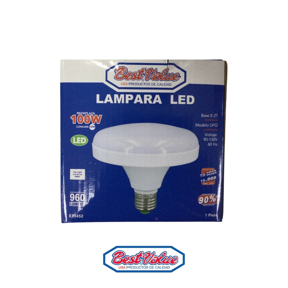 BOMBILLO LED CIRCULAR TIPO UFO 12W 6400K 120 V BEST VALUE E33452